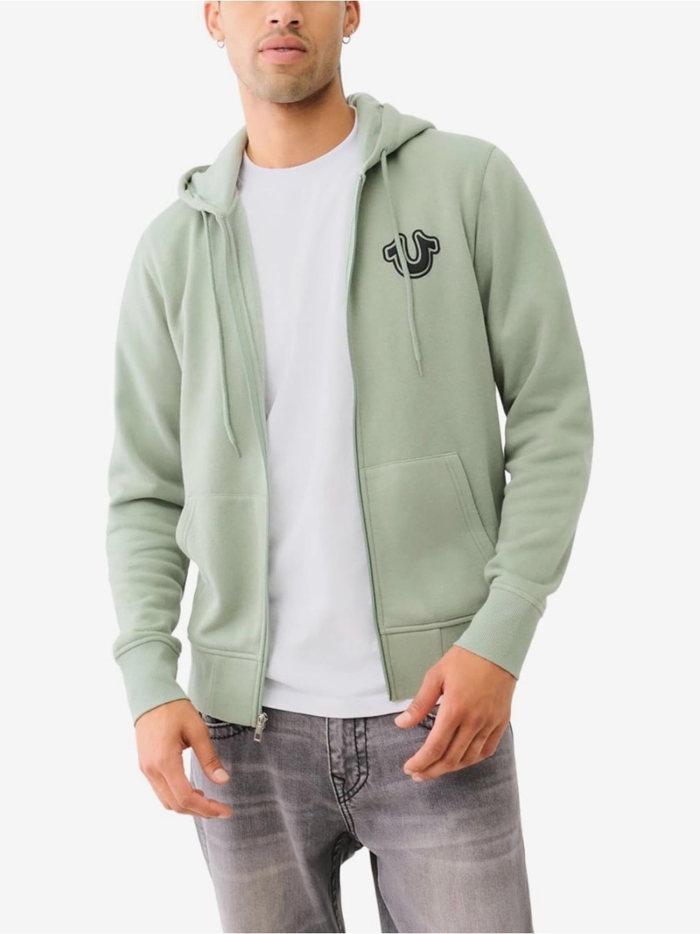 True Religion Core Zip-Up Hoodie Green Bay Sold Out NWT Size Large